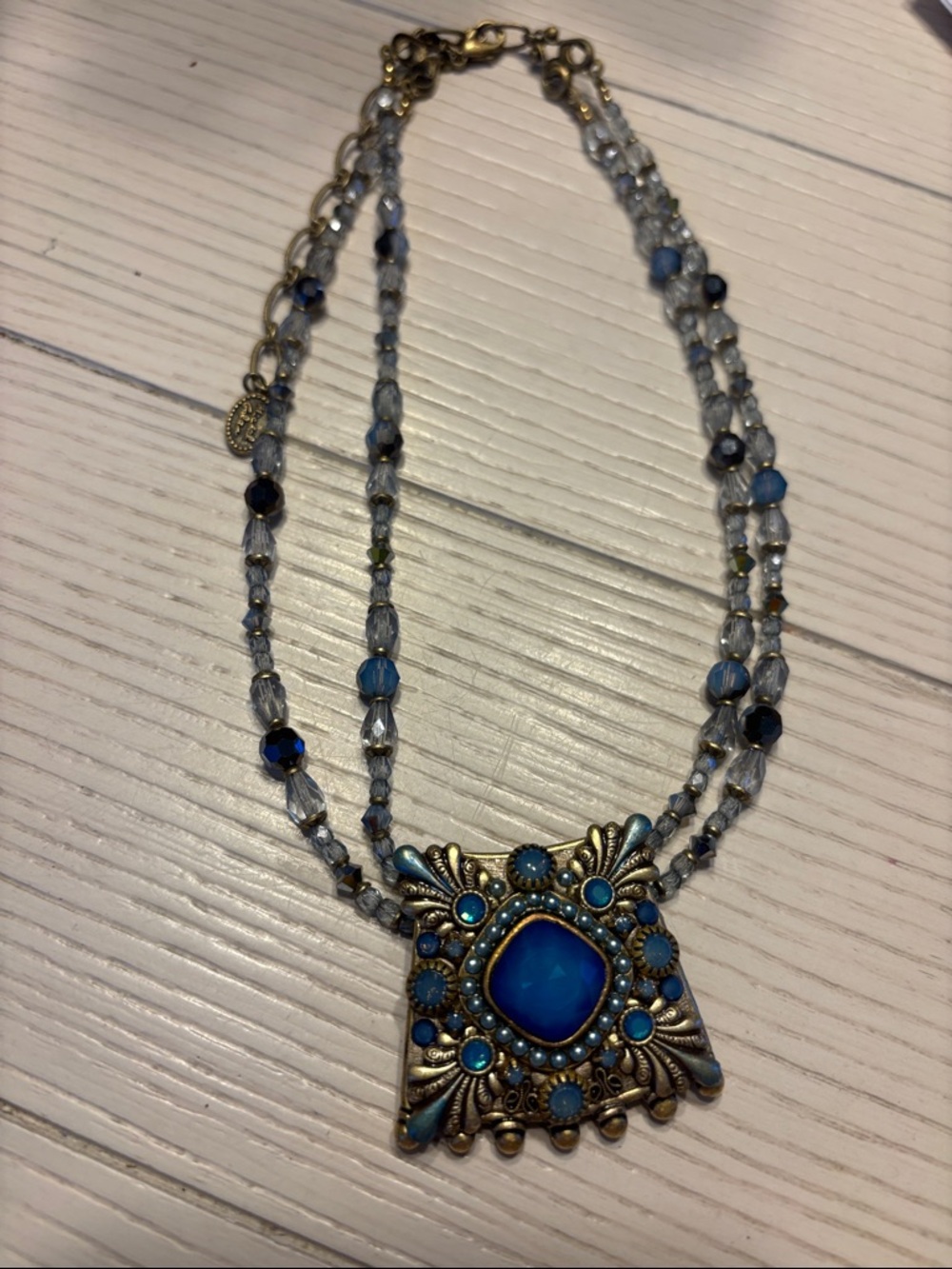 Michal Golan Blue Statement Pendant Necklace - Women Jewelry